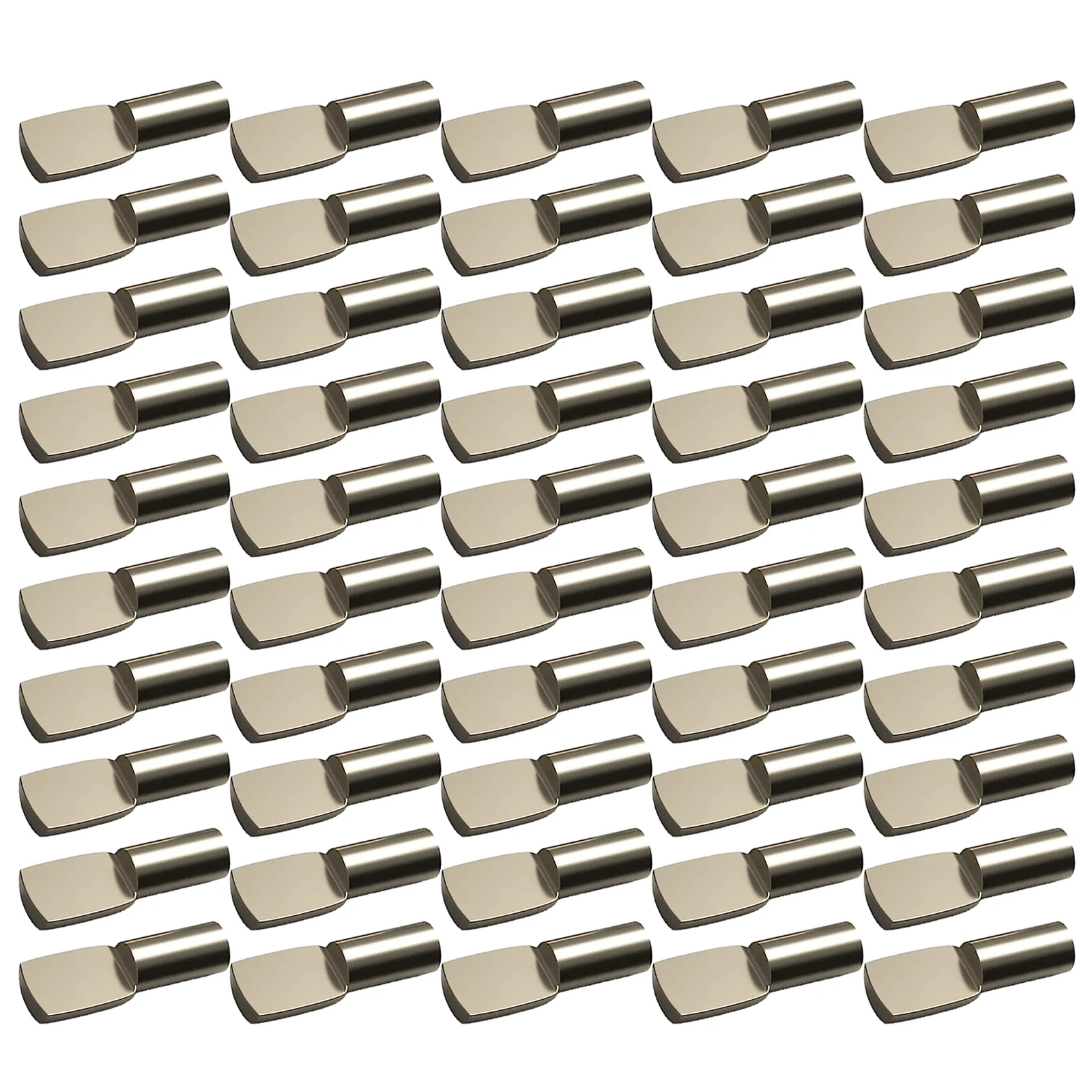 

50PCS Shelf Support Peg Iron For Cabinet Furniture Closet Bracket For Shelf Holes On Cabinets Nickel Plated Pins