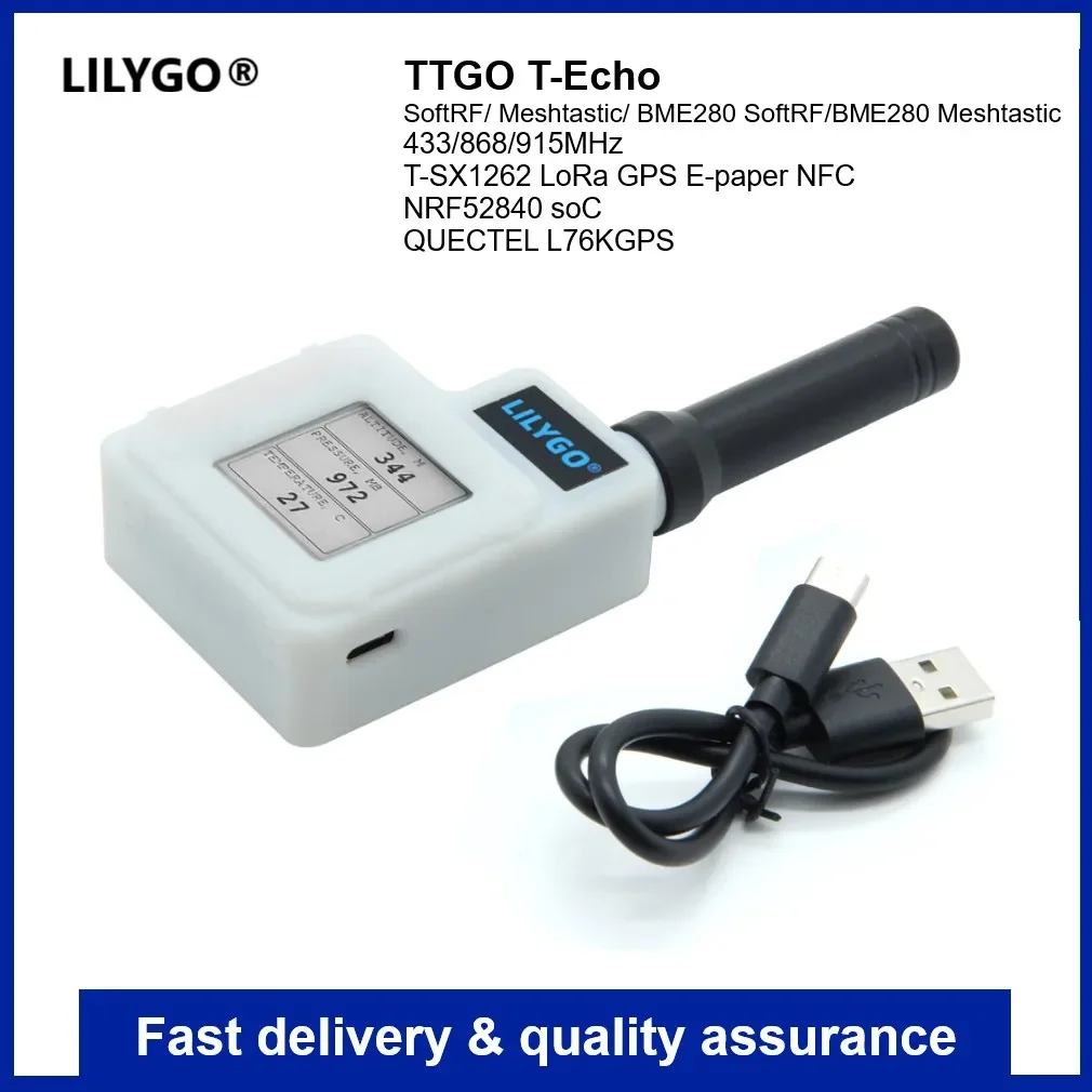 Lilygo®Ttgo tエコーsoftrf BME280温度圧力センサーNRF52840 SX1262