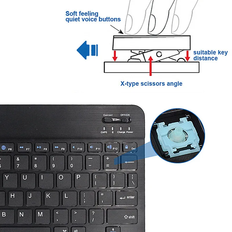 Wireless Keyboard 10 Inch French Spanish Russian Arabic AZERTY Thai For IPad Tablet Pro 9.7 Android