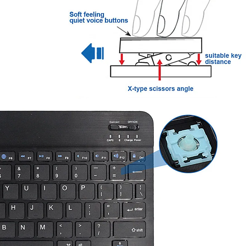 Clavier Bluetooth sans Fil pour iPad/iPad Air/iPad Pro/iPad Mini/Samsung  Tablette, Clavier Bluetooth Rétroéclairé 7 Couleur, Léger et Portable  AZERTY