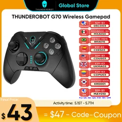 THUNDEROBOT G70 3 Mode Gamepad Buletooth Wireless Wired Vibration Joystick Controller for Switch Windows PC STEAM TV