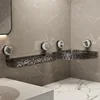 No-Drill Clear Wall Caddy, Light Luxury Style Glacier Pattern Suction Cup Shelf, Drill-Free, Removable, Multifunctional Triangle 5