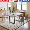 5 Piece Dining Table Set Modern Kitchen Table Leather Chairs Ergonomic Design Sturdy Durable Easy Clean Space Saving Versatile 1