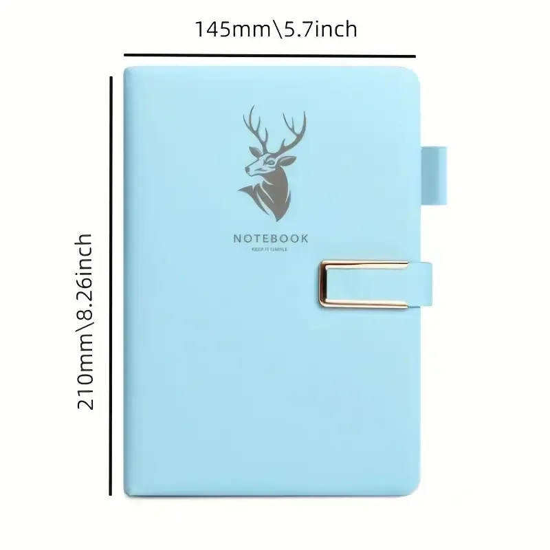 360 Pages of Premium Quality Paper A5 Minimalist Cover Notebook with Magnetic Buckle for Easy Carrying Multiple Colors Available 2