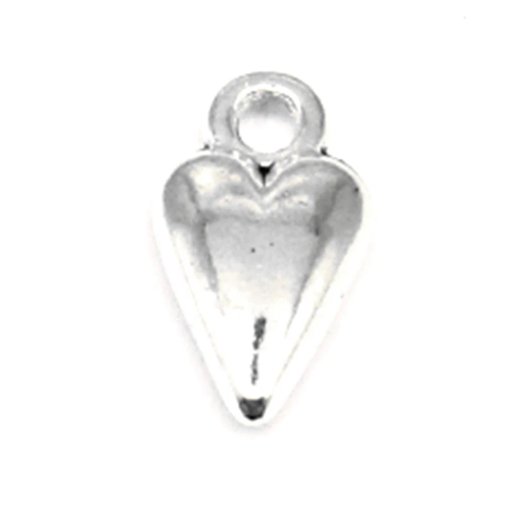 

Peach Heart Charms Vintage Pendant Findings For Diy Jewlery Trendy 7x13mm 20pcs Antique Silver Color