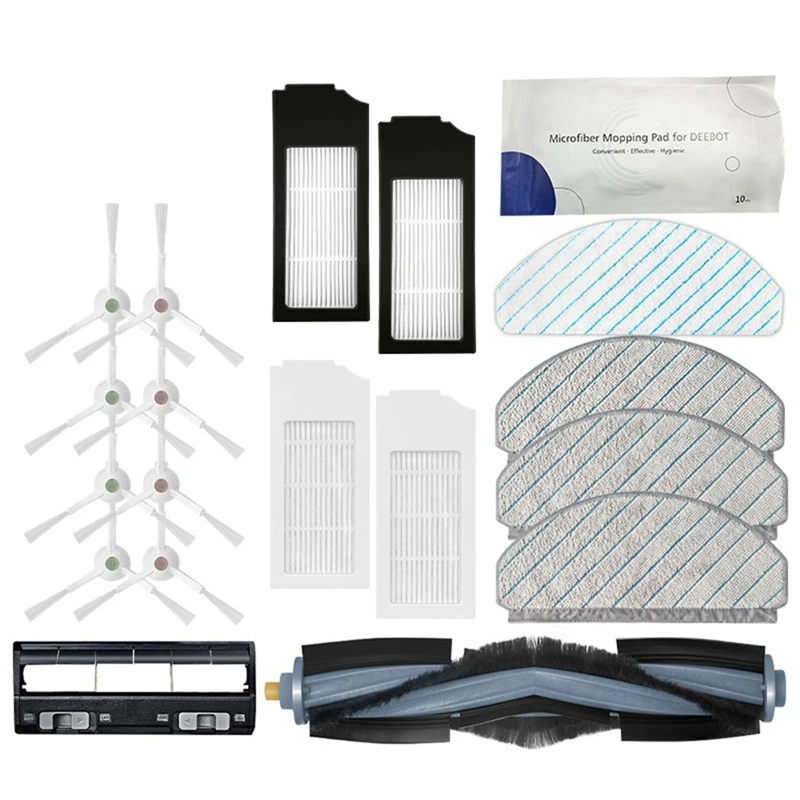 

Запчасти для робота-пылесоса Ecovacs Deebot T10, основная щетка, боковой фильтр и ткань для швабры