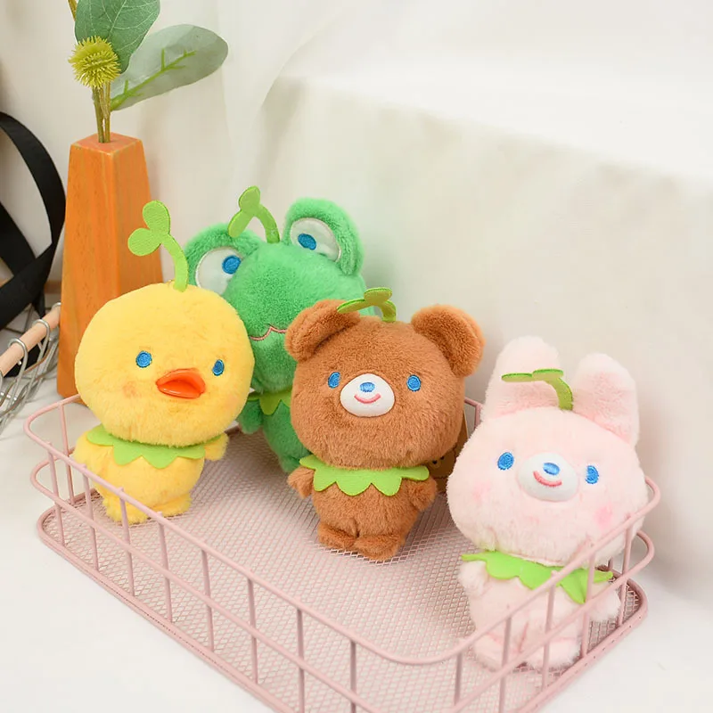 

Новый бутик мягкая забавная творческая трава животные Медведь Кролик Милая подвеска брелок модный мультяшный декор для пары подарок на день рождения