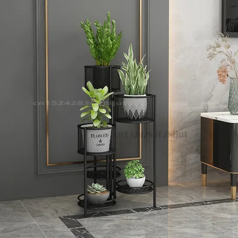 Ripiani Trio Scaffale A Parete Per Piante 3 Livelli - Oro 58x22,5x50cm - Mensola In Metallo Decorativa Per Soggiorno
