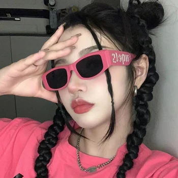 Retro Small Frame Square Sunglasses Men Bar Party Eyewear Women Luxury Brand Design Hip Hop Punk Sun Glasses UV400 Gafas De Sol