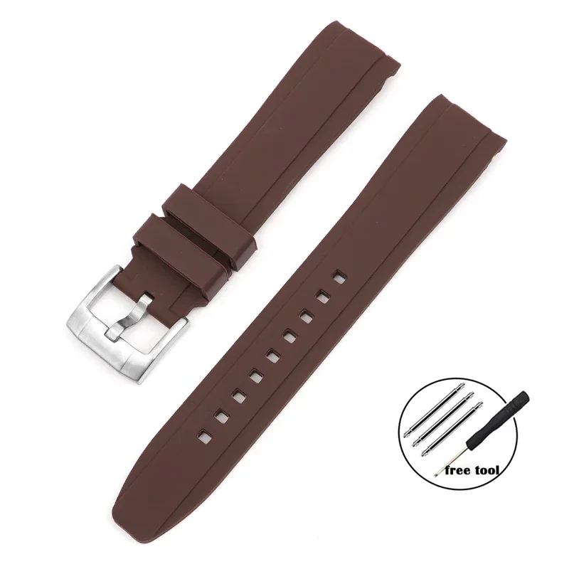 لينة حزام ساعة مطاطي نهاية منحنية 20 مللي متر 22 م...