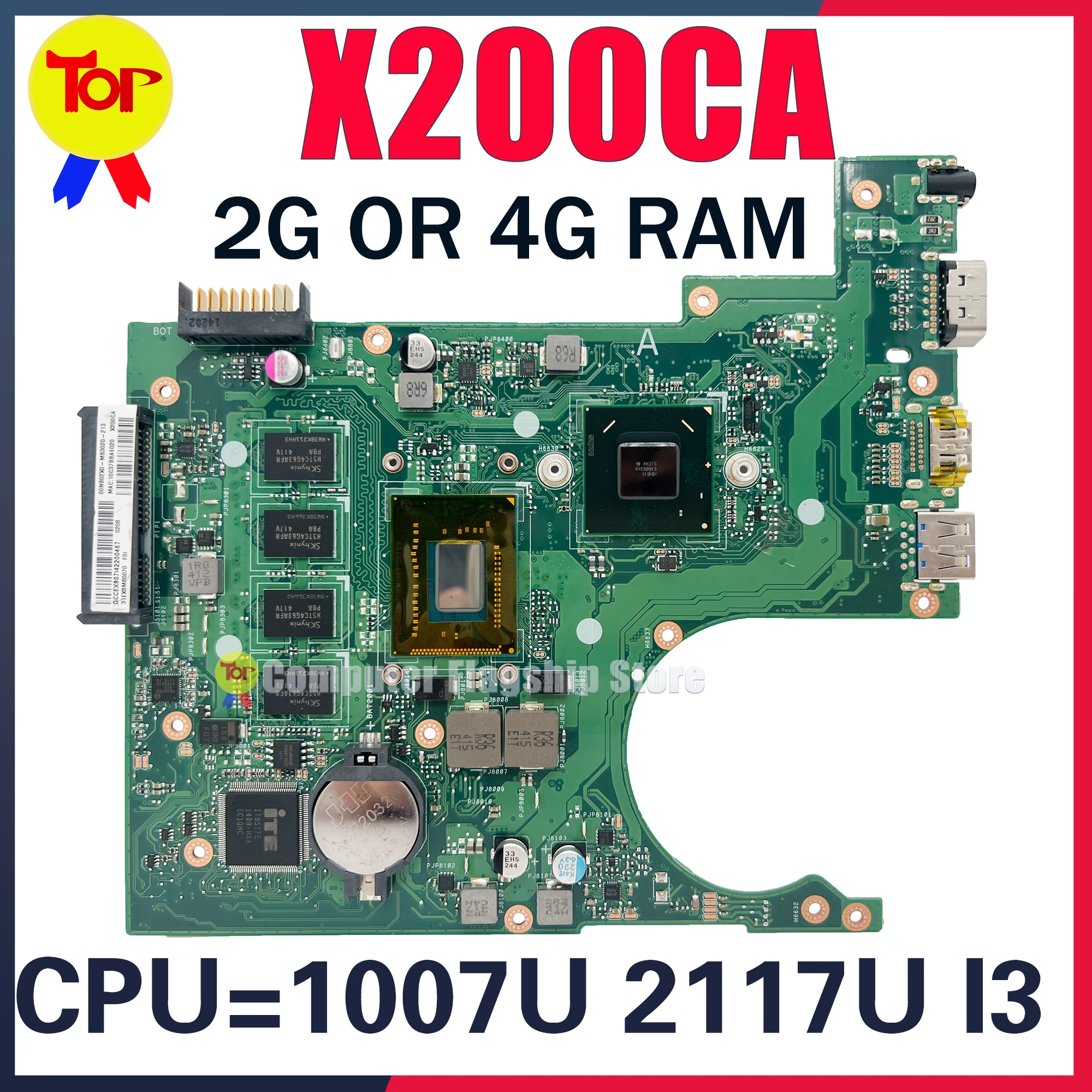 KEFUX200CALaptopMotherboardForASUSX200CX200CAPF200CF200CA