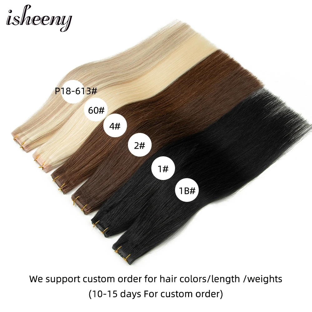 Invisible Hole Weft Human Hair Extensions 12"-24" Double Inject Twin Tabs Hair 4cm Width Micro Ring Pull Through 10pcs human hair extensions hair extensions