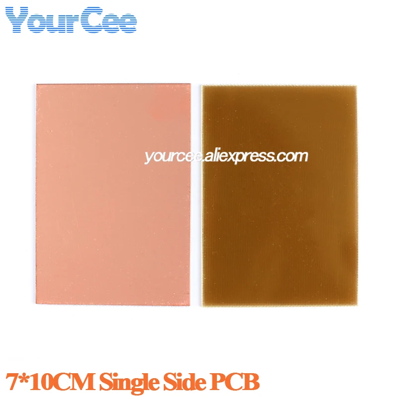 2pcs/1pc 7*10CM 단면 회로 기판 7X10CM 70*100MM 구리 도금판 라미네이트 범용 PCB 회로 기판 유리 섬유