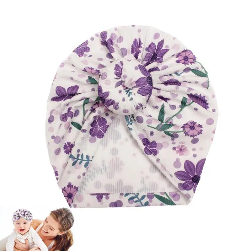 

Baby Hats 0-6 Months Floral Newborn Baby Girl Turban Hats Headbands For Baby Girls 0-3 Months And 1-2 Year For Wear Photo Shoots