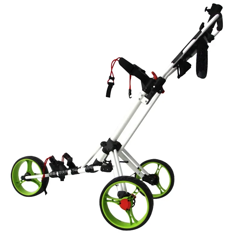 Golf Cart Three Wheels Aluminum Alloy Pull Foldable Lightweight and sturdy Smooth wheels