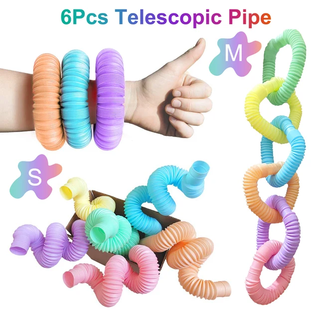 6Pcs Fidget Tube Pop  Tubes Toys for Kids Adults Squeeze Toys Sensory Toys for Autism Among Us Hobbies 1
