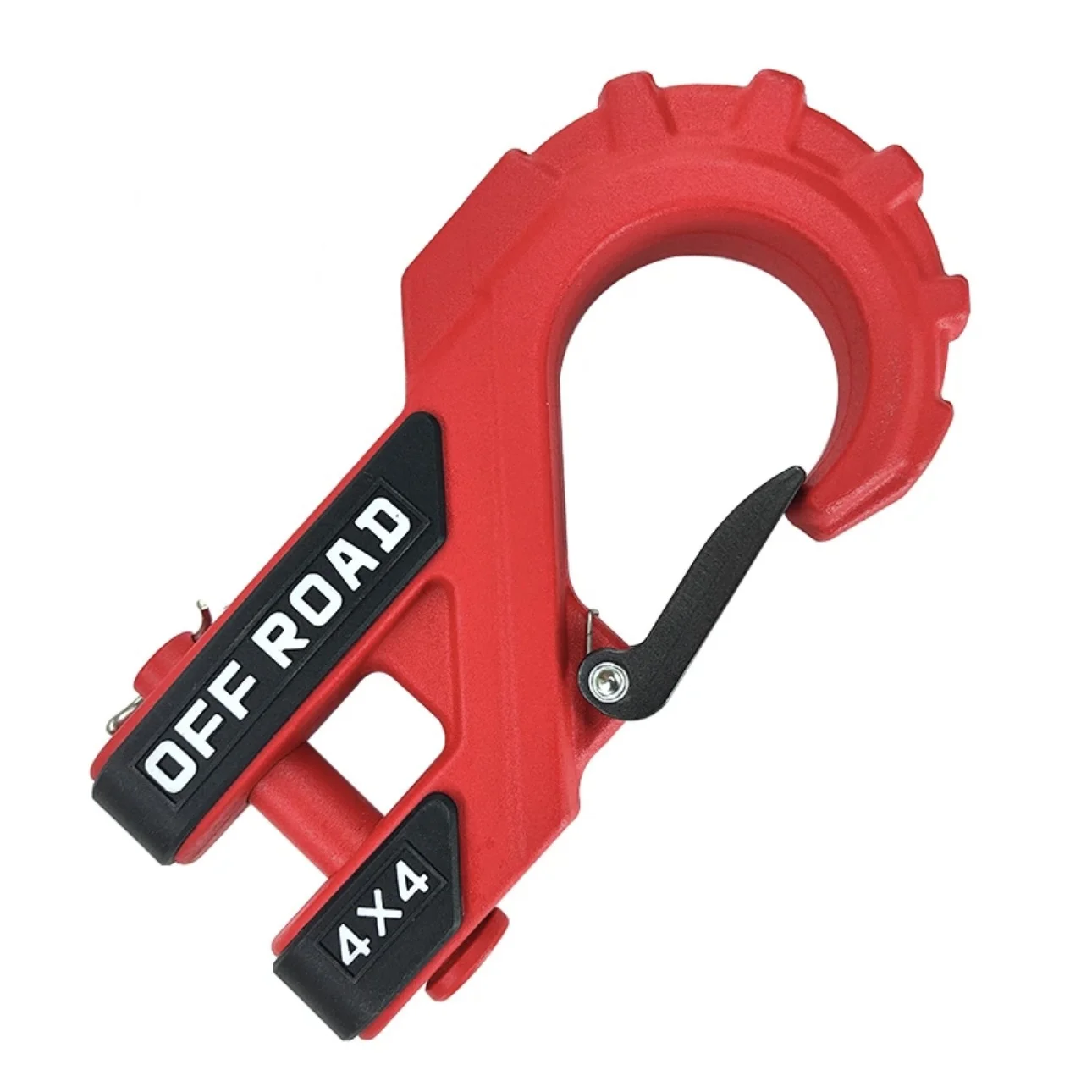 3/8" Winch Hook Heavy Duty Max 20 Ton Forged Steel Rubber Protector Winch Tow Clevis Slipfor Synthetic Rope Cable ATV car winch hook