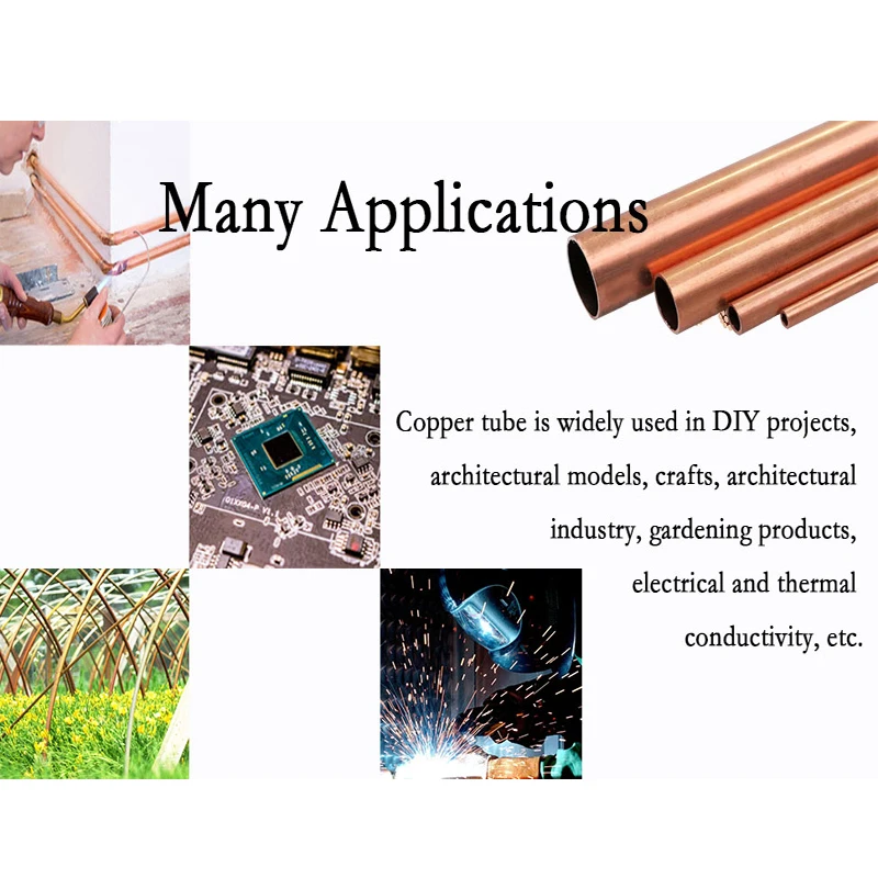 1pcs T2 Copper Tube OD 2/3/4/5/6/mm Inner diameter1/2/3/4/5mm Hollow Hard Wall Length 250/300mm