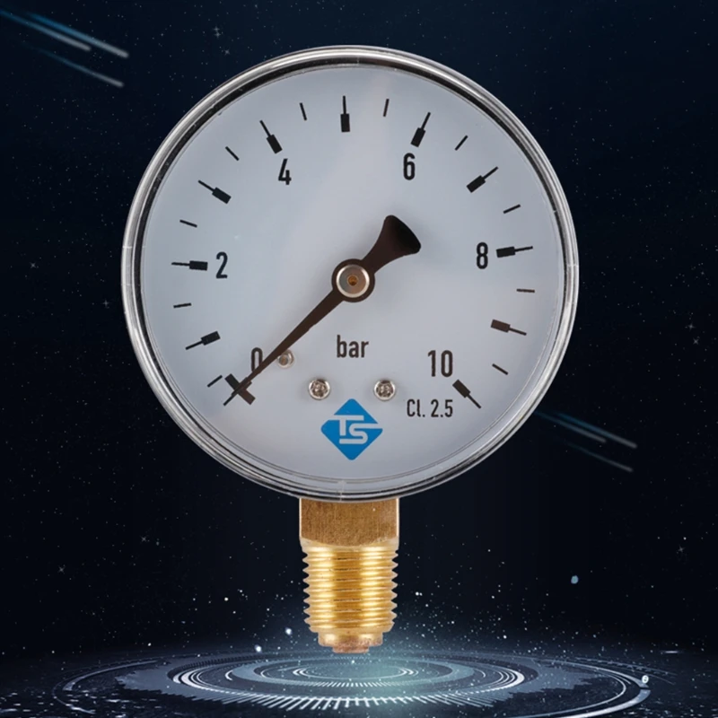 

Pressure Gauge 0-10bar 1/4" NPT Thread Mini Low Pressure Meter Pressure Single Scale Manometer Air Water Gas Drop Shipping