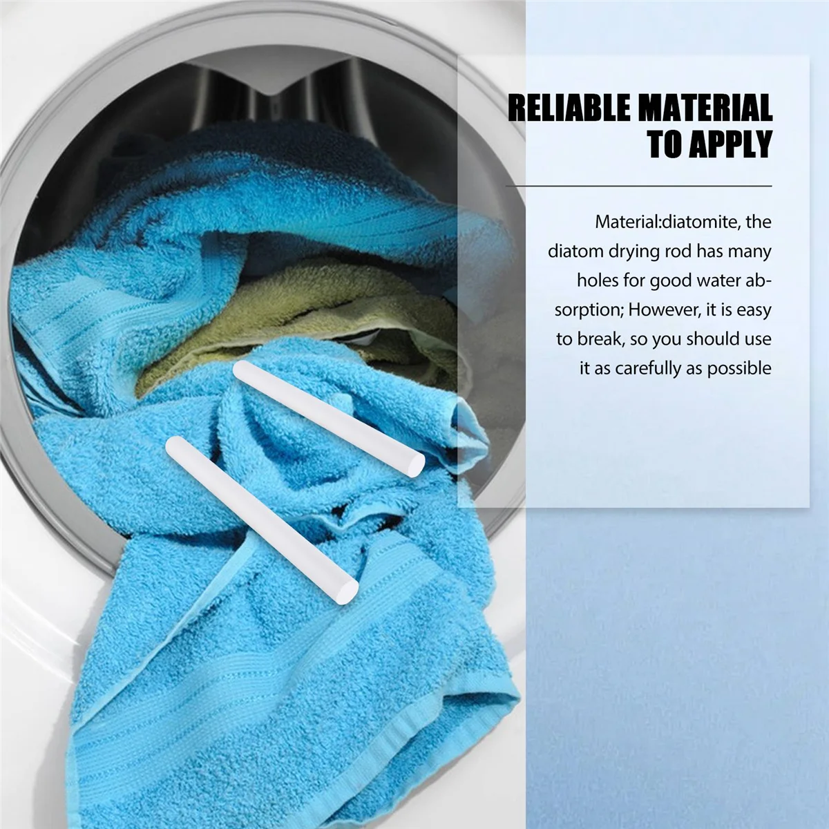 4Pc Drying Rod Stick Diatomite Moisture Absorbing Stick Clean Water Absorption Rod Diatomite Earth Desiccant for Laundry 6