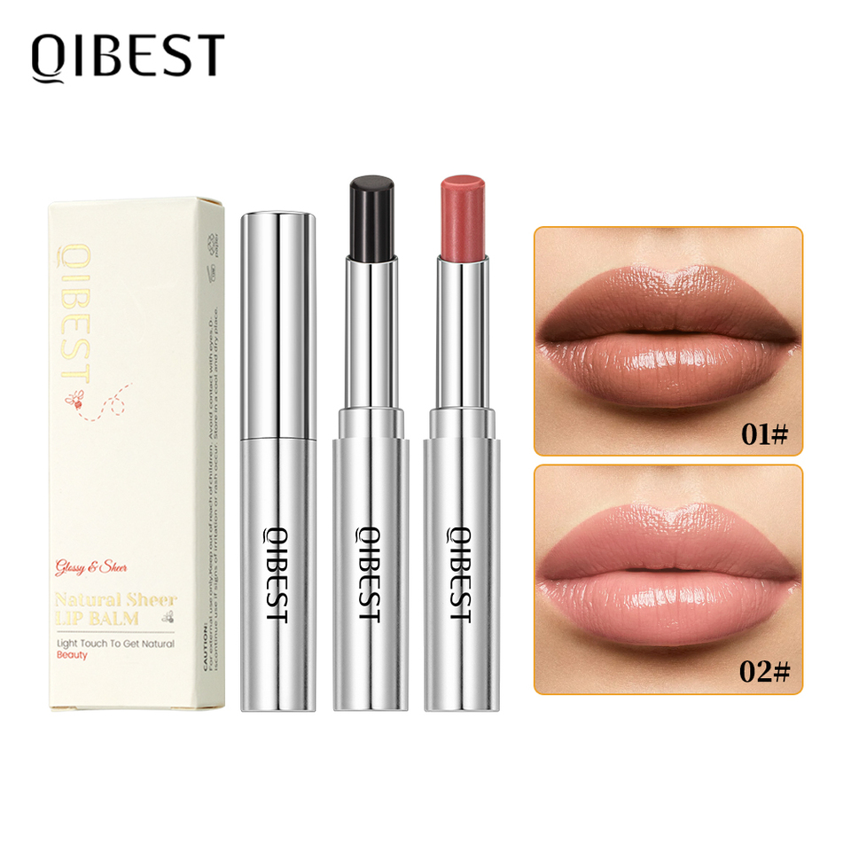 QIBEST Black Honey Colorless Lip Balm Lipstick Long Lasting Lip Stain Tinted Moisturizing Lips Plumper Nourish Makeup Lip Care