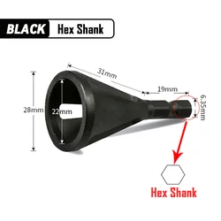 Deburring External Chamfer Tool for Rapid Burr Removal on Metal Surfaces (Black Hexagon)