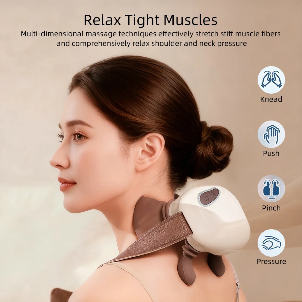 Neck Shoulder Massager Kneading Muscles Massage Pillow Muscle Relax Multifunctional Neck And Shoulder Relaxing Massage