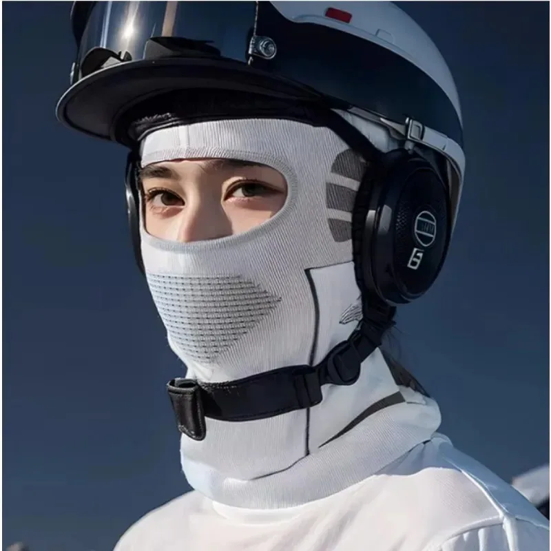 Winter Thermal Scarf Anti-Cold Motorcycle Helmet Cover Face Mask with Fleece Ski Face Protection Riding Liner Caps