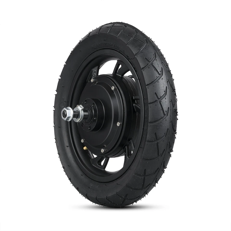 電動自転車用ディスクブレーキ付きブラシレスモーター後輪,12インチ