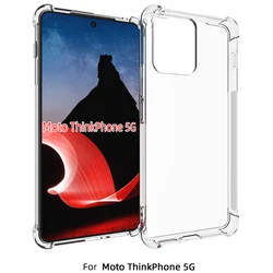 Air Cushion Shockproof Silicone TPU Back Cover for Moto Thinkphone (Clear Airbag Case)