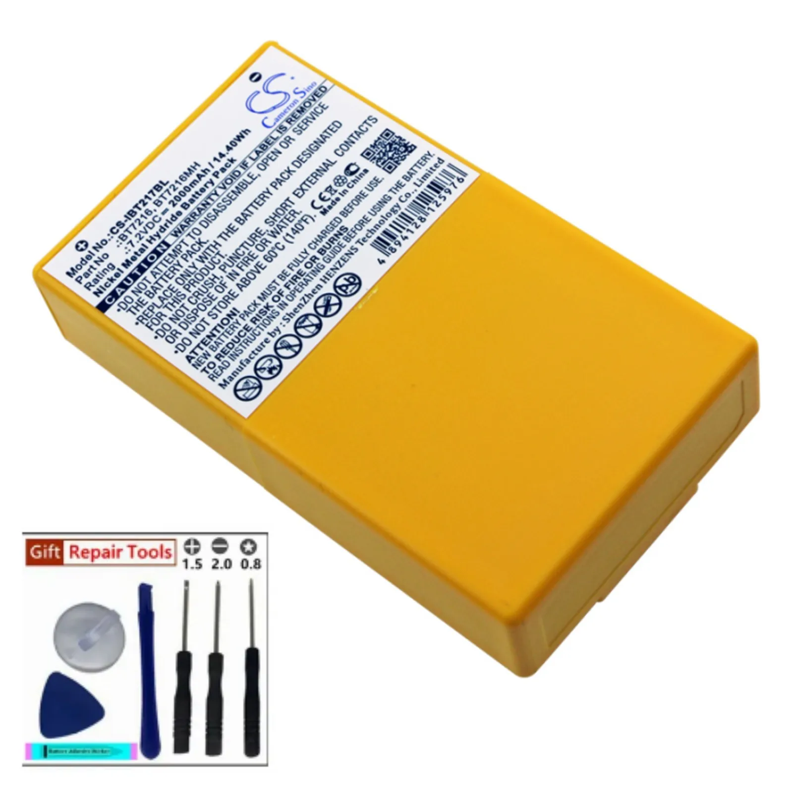 

Crane Remote Cont Battery For Itowa 26.105 BT7216 BT7216MH Boggy Combi Caja Spohn Volts 7.2 Capacity 2000mAh / 14.40Wh