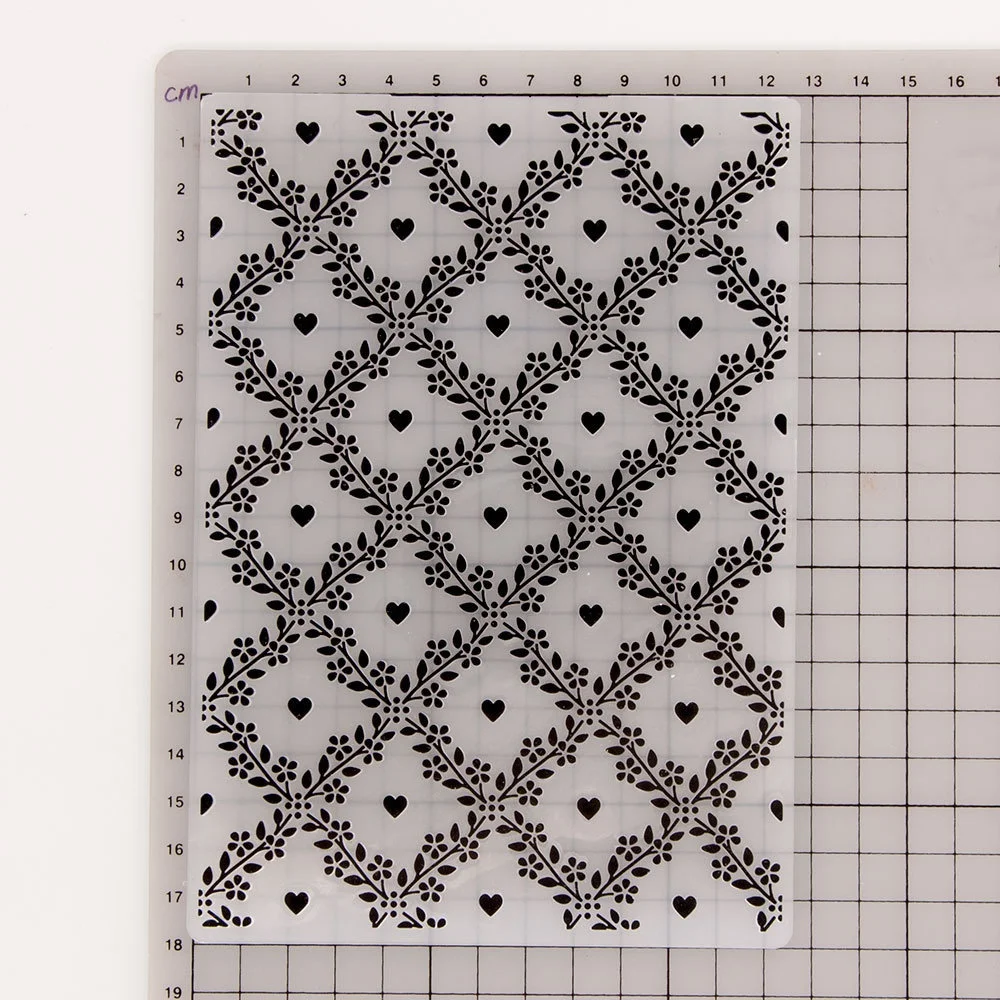 Heart Branch Background Embossing Folder for Card Making