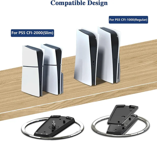 PS5 PRO Stand Vertical Stand for PS5/ Slim/ PRO Consoles, Non-Slip 