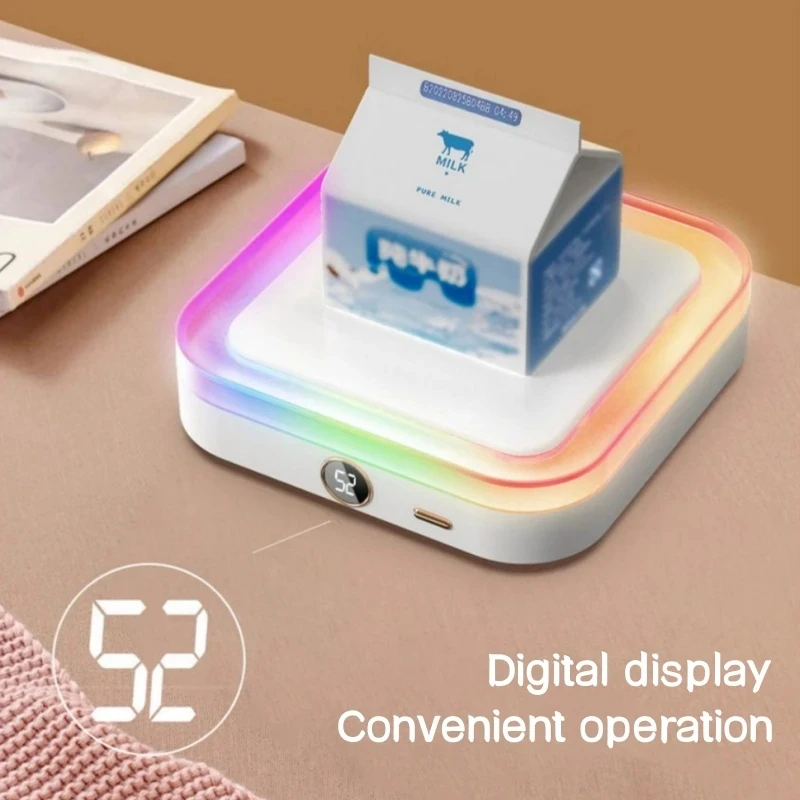 DC5V USB Coffee Mug Warmer 3 Gear Temperature Cup Warmer Heating Coasters Plate Pad for Tea Water Milk with Colorful Night Light 3