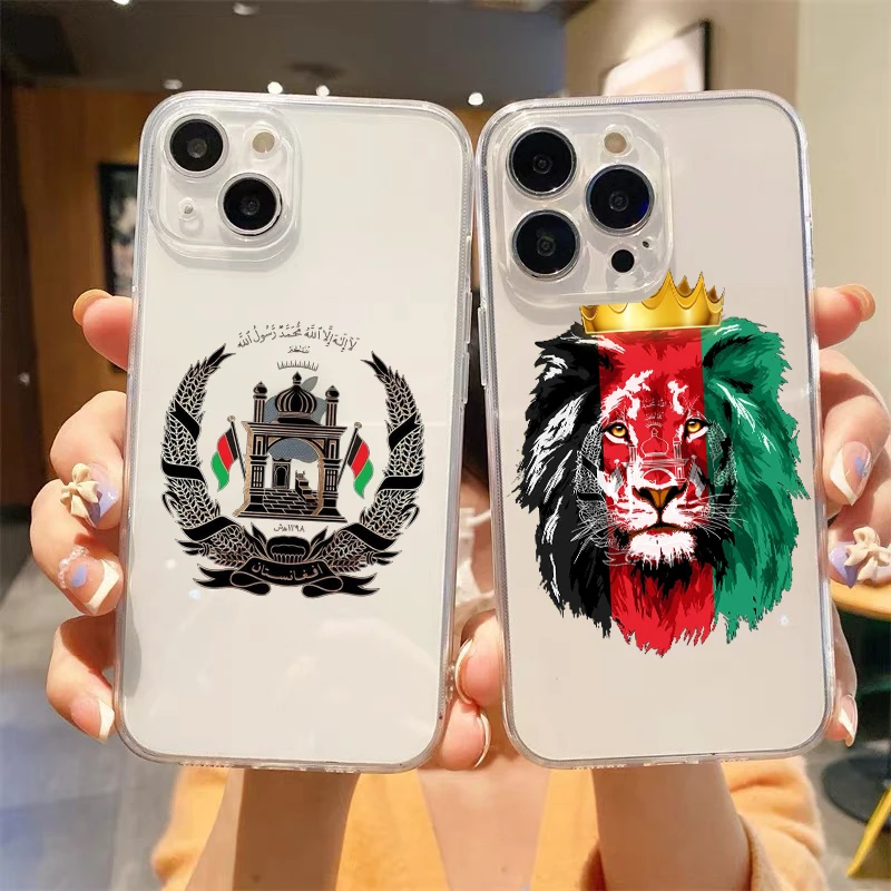 Afgano Afghanistan Flag Clear Phone Case Per Iphone 15 14 13 11 12 Pro Max X Xr Xs 7 8 Plus Se Cover Luxury Coque Funda Capa