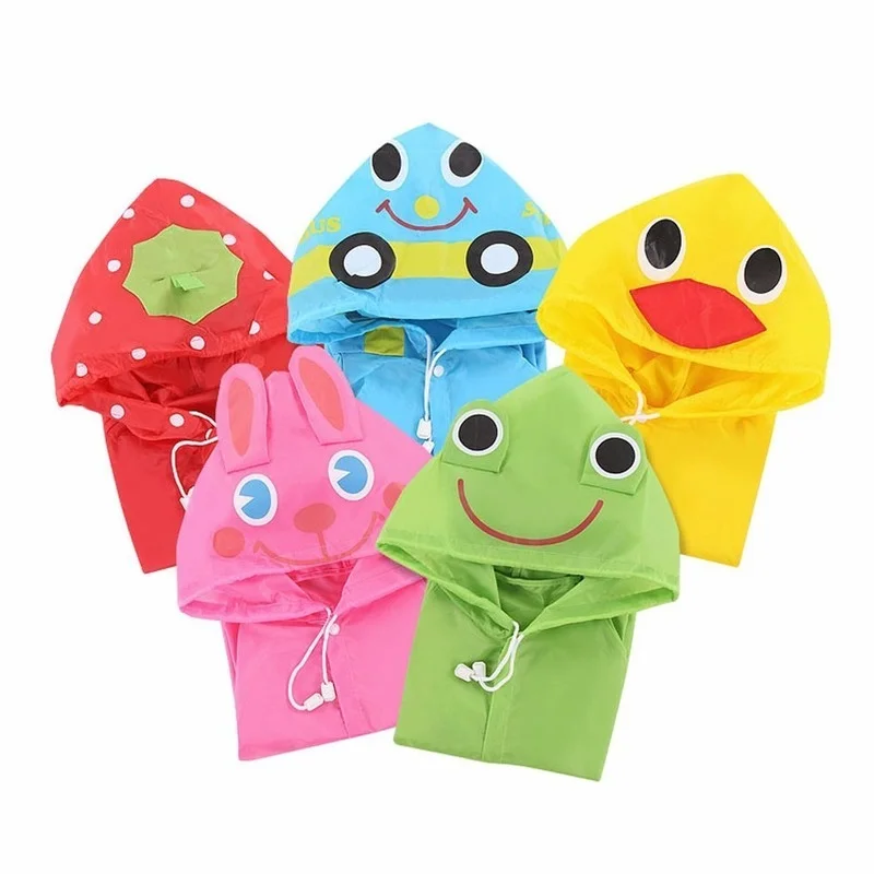 One-piece Raincoat Cartoon Animal Children Outdoor Waterproof Rain Coat Clothes Baby Boys Girls Jacket Coat Rainwear Rainsuit