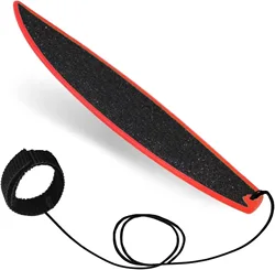 Mini Finger Surfboard Toy - Safe ABS Skate with Cuff for Kids' Party Fun and Gifts (Red surfboard)