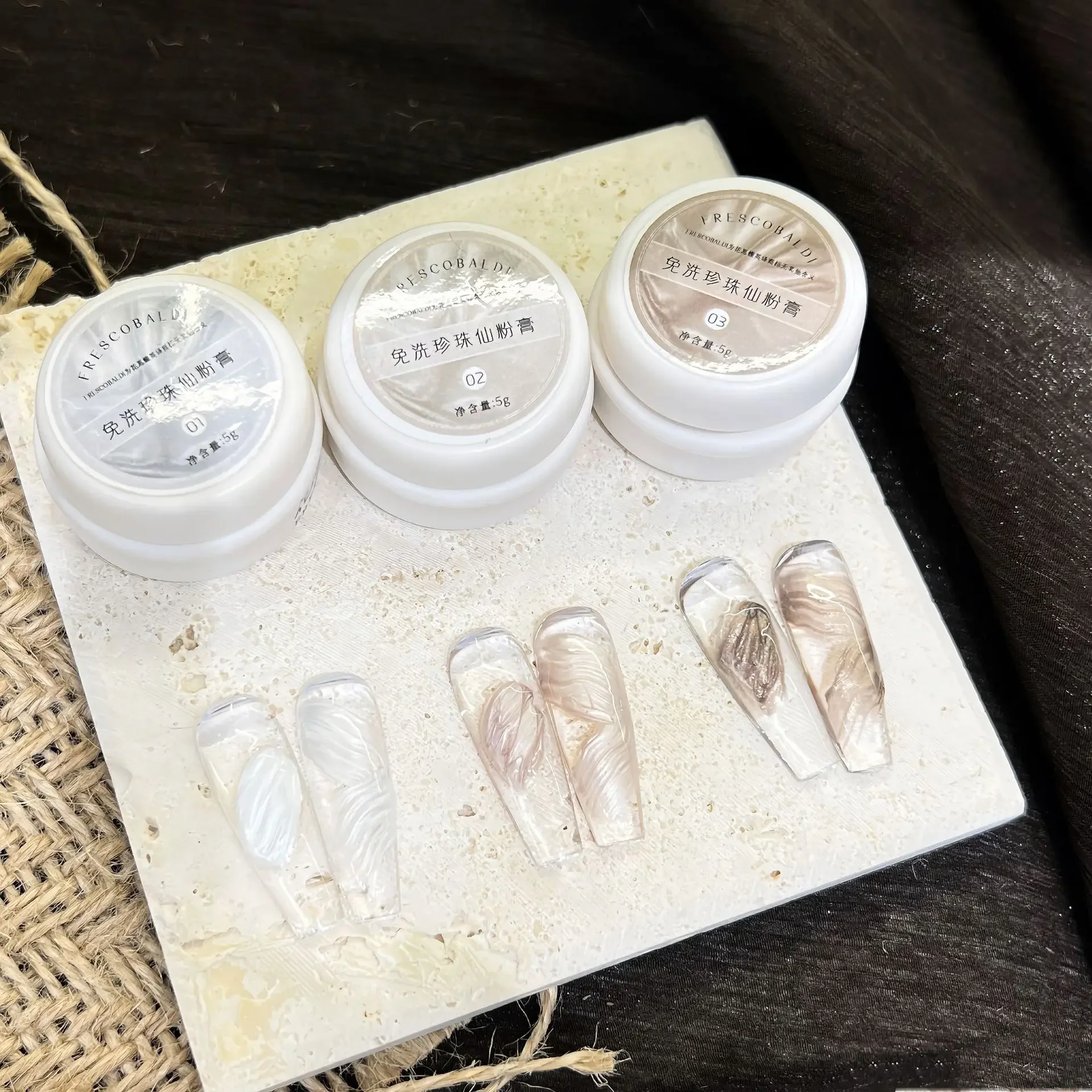 No Wipe Pearl Cream Nail Sculpting Gel 3 Colors Textured Nail Art Docerarion DIY Salon Cream for 3D Chrome Powder Manicure nail decoration nail decorations