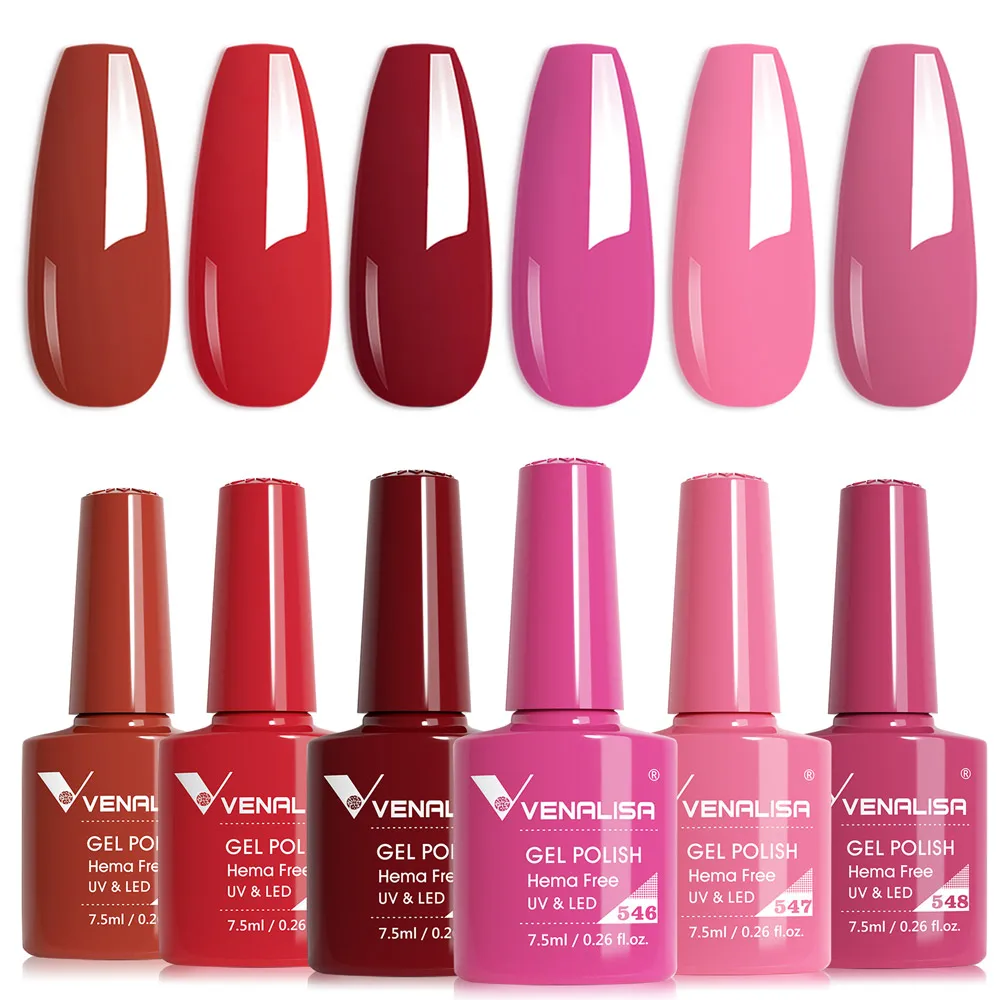 Venalisa HEMA-Free Autumn Collection Gel Nail Polish Kit - 6 Vibrant Fall Shades