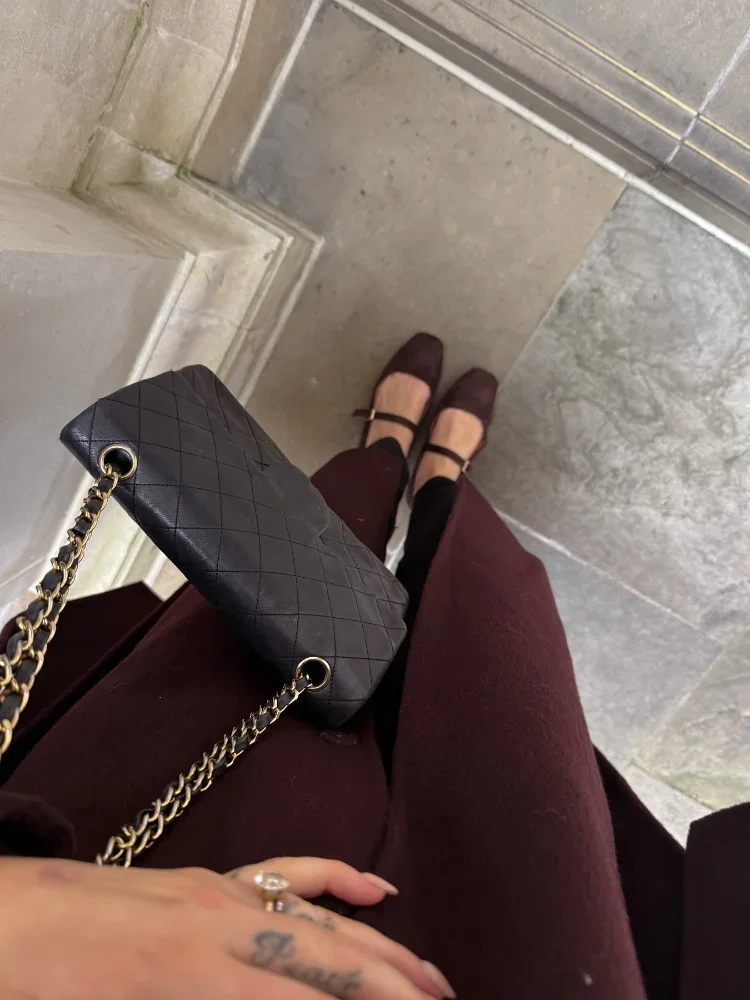 Women Elegant Burgundy Red Scarf Collar Woolen Overcoat Fashion Full Sleeve With Belt Casual Coat New Autumn Winter Lady Outwear 3