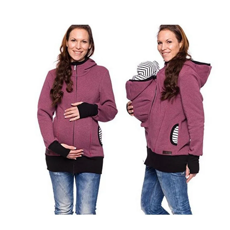 Adult Baby Hoodie 3-in-1 Keep Warm Kangaroo Hoodie Coat for Mom and Baby Sweatshirt for Baby Carriers Women's Autumn Clothes
