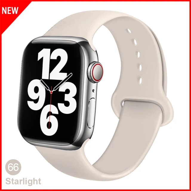 Silicone Strap For Apple Watch Band 42mm 45mm 38mm 44mm 40mm Smartwatch Rubber Sports Watchband Bracelet iWatch series 7 6se 5 4 66