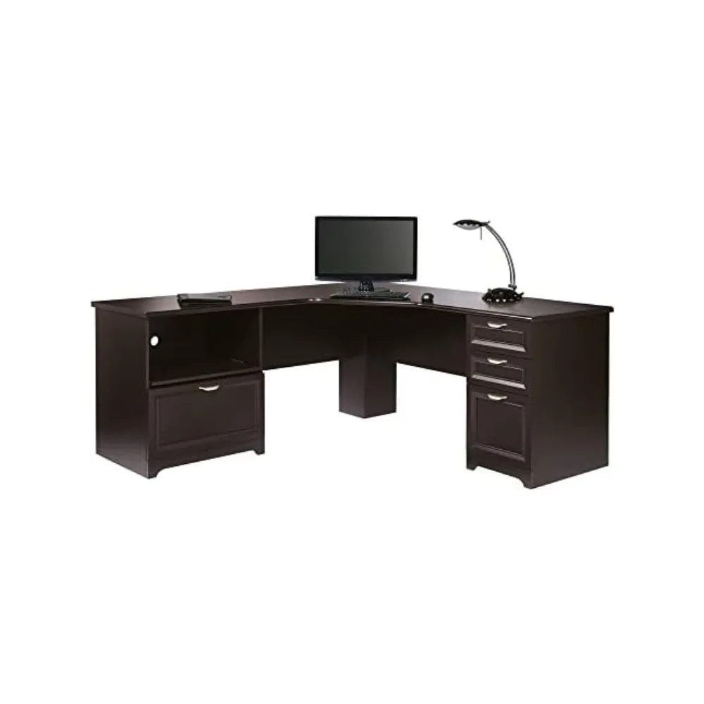 Magellan Performance 71"W L-Shaped Corner Desk - Espresso Finish for Modern & Functional Workspaces 4
