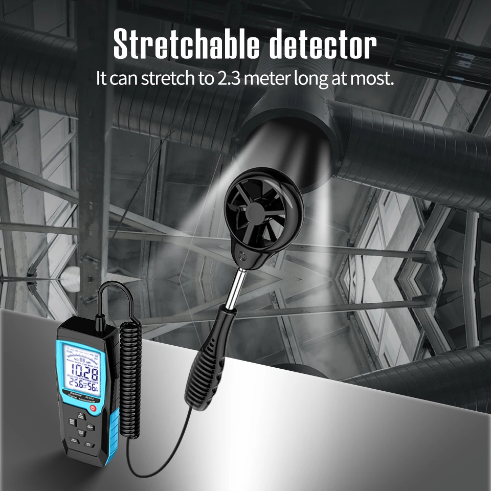 Aicevoos Digital Anemometer Handheld Split Type Wind Speed Meter Wind Power Temperature Humidity Measurement Air Volume Tester digital anemometer