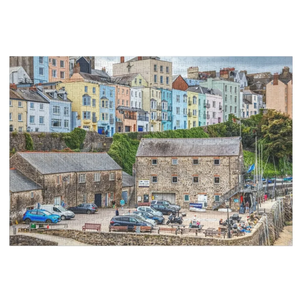 

Tenby Harbour Quay, Pembrokeshire, Wales Jigsaw Puzzle Wooden Name Custom Wooden Gift Puzzle