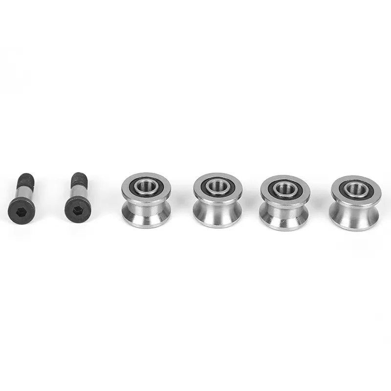10pcs 부티크 레벨 CNC TU22 8mm V / U 그루브 풀리 베어링 T22 8*22.5*14.5*13.5mm V 그루브 롤러 휠 볼 베어링 T-U-22