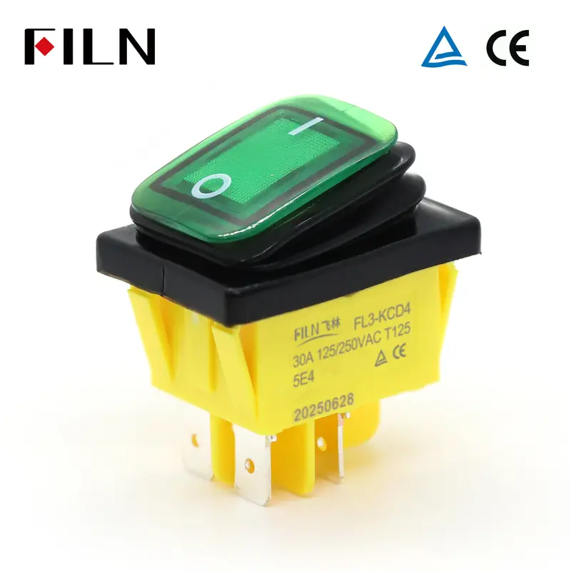FILN 30A 12V 24V 110V 220VLED Rocker Switch  Waterproof IP65 ON OFF Heavy Duty 4 Pin DPST Sealed  Auto Boat Marine Toggle 30x22 - Image 11