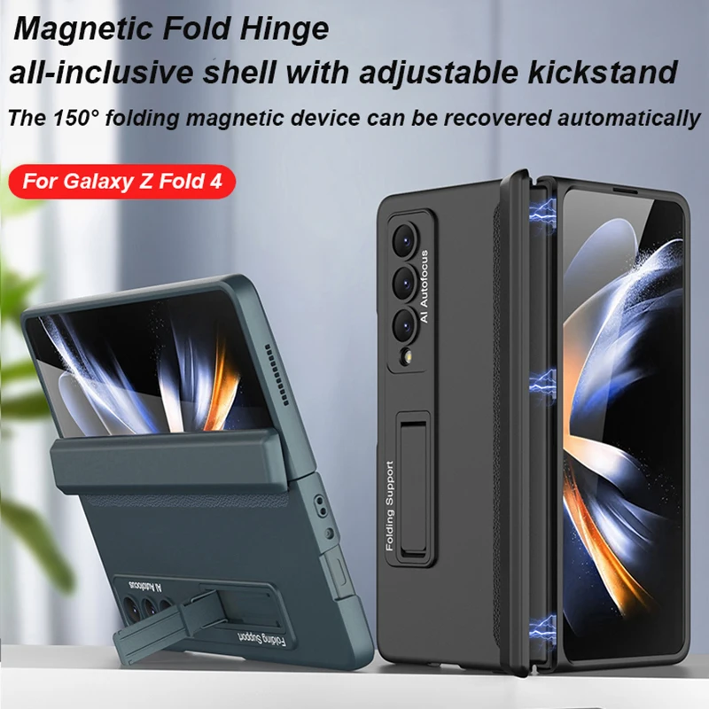 Kit Funda Magnética De Protección Militar + Soporte Magnetico L Gift4me Compatible Con Movil Xiaomi Redmi Note 11 Pro Negro