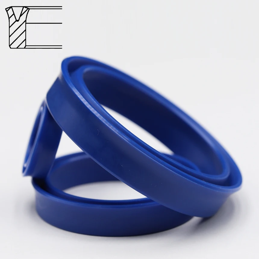 YA 6-208mm ID 12-200mm OD Blue PU Piston Shaft Rod Gasket Sealing Ring U/Y Grooved Two Lips Hydraulic Cylinder Oil Seal
