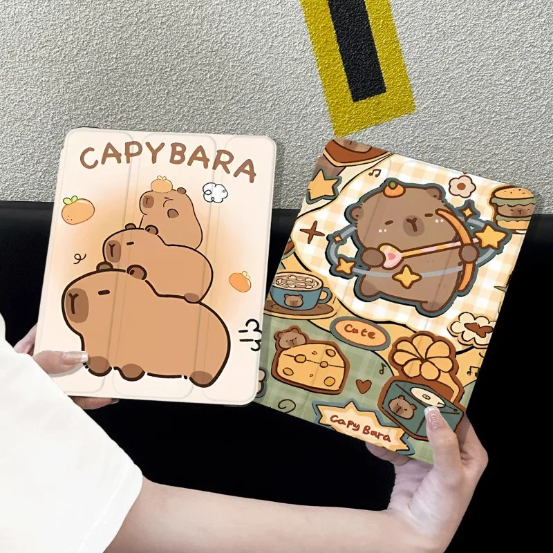 Capybara Pencil Slot iPad Case